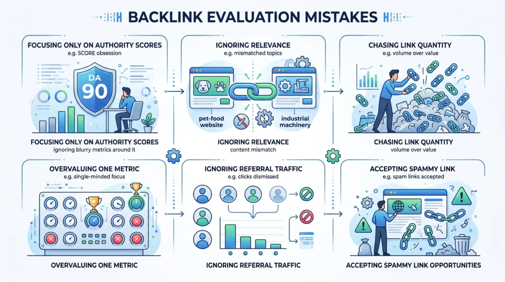 Common mistakes when evaluating backlink quality for SEO