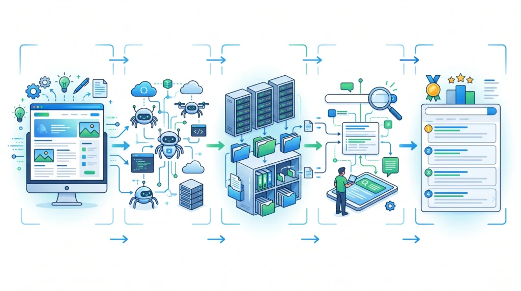 How SEO works through crawling indexing and search ranking