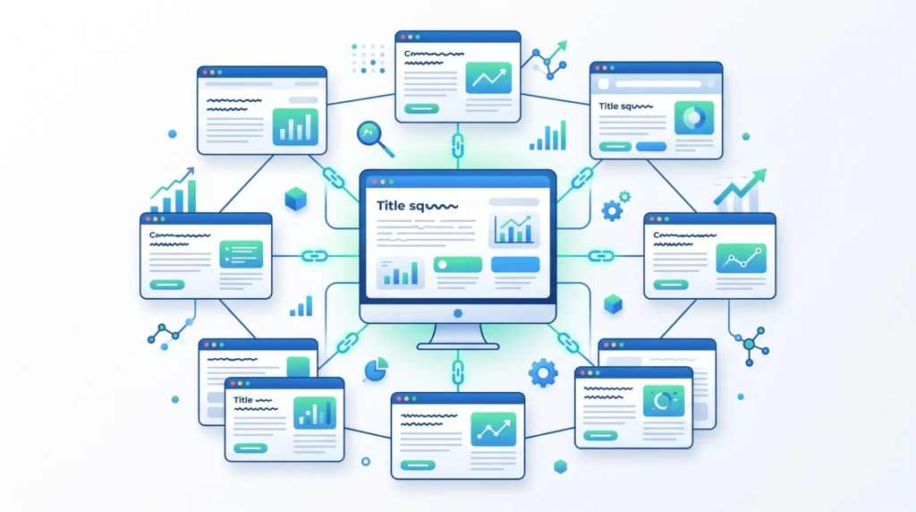 Internal linking strategy connecting pillar pages and supporting articles