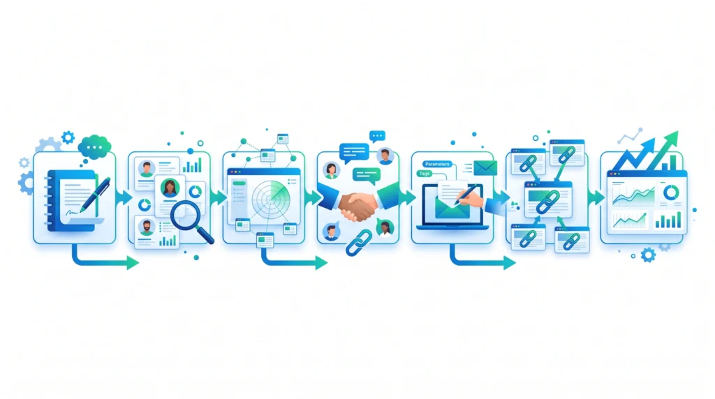 Step by step link building process from content creation to earning backlinks