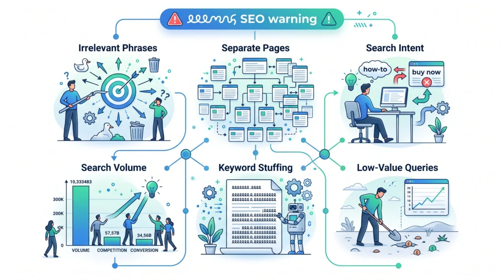 Common long-tail keyword mistakes beginners should avoid in SEO