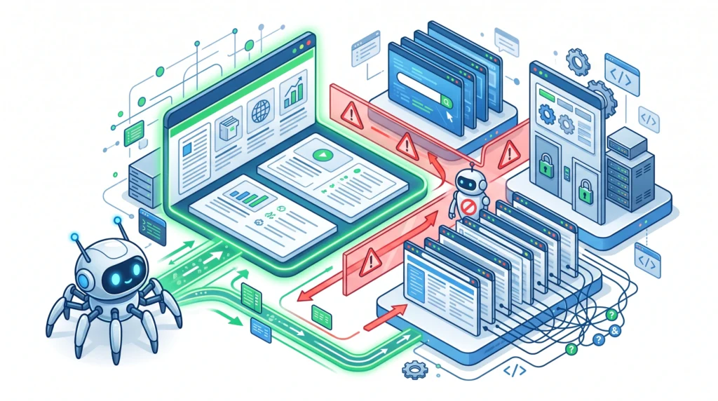 Robots.txt controlling crawler access to unnecessary website sections