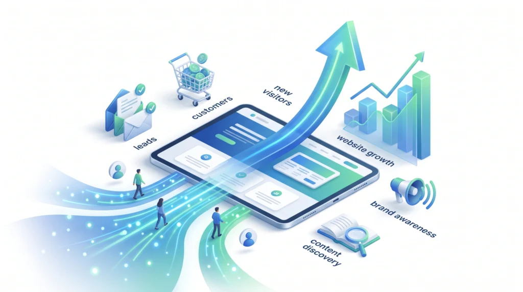 Why is SEO important showing website visibility organic traffic and online growth